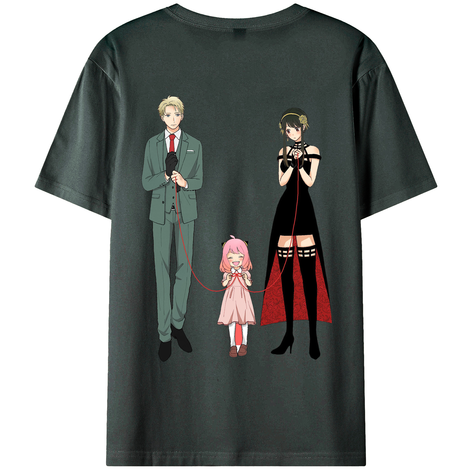 （画像用） SPY×FAMILY间谍家家酒 綿100％ メンズ半袖Tシャツ（バックプリント） 通気性